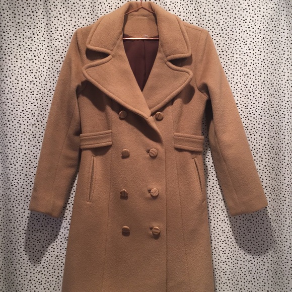 Vintage Jackets & Blazers - Vintage bespoke long wool double breasted pea coat